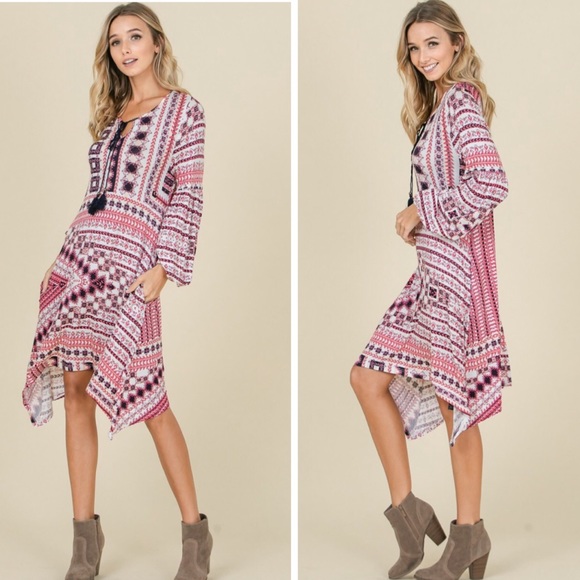 Dresses & Skirts - [LAST ONE] Bubble Sleeve Floral Midi Dress